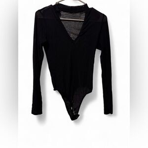 Black Long Sleeve Women's Bodysuit